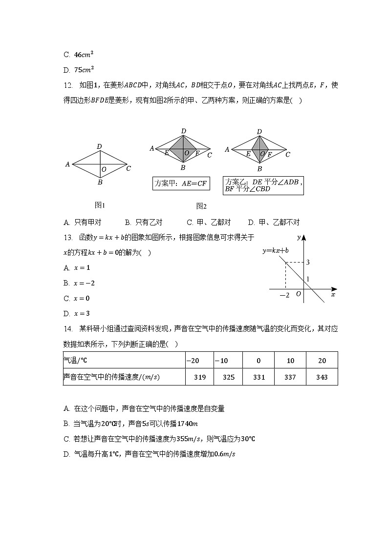 2022-2023学年河北省廊坊市永清五中八年级（下）第三次月考数学试卷（含解析）03