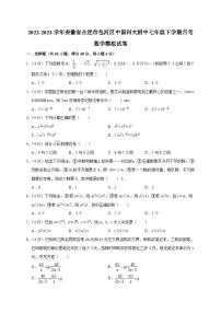 安徽省合肥市包河区中国科技大学附属中学2022-2023学年七年级下学期月考数学模拟试卷