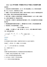 山东省济宁市嘉祥县2022-2023学年七年级下学期期末数学试题（解析版）