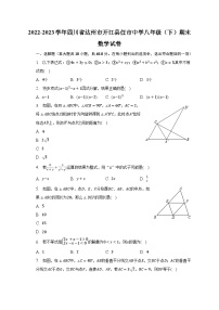 2022-2023学年四川省达州市开江县任市中学八年级（下）期末数学试卷（含解析）