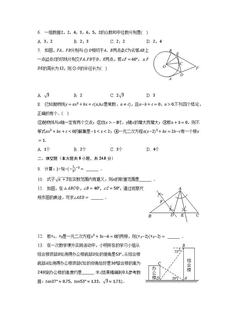 2023年湖北省孝感市云梦实验中学中考数学三模试卷（含解析）第2页