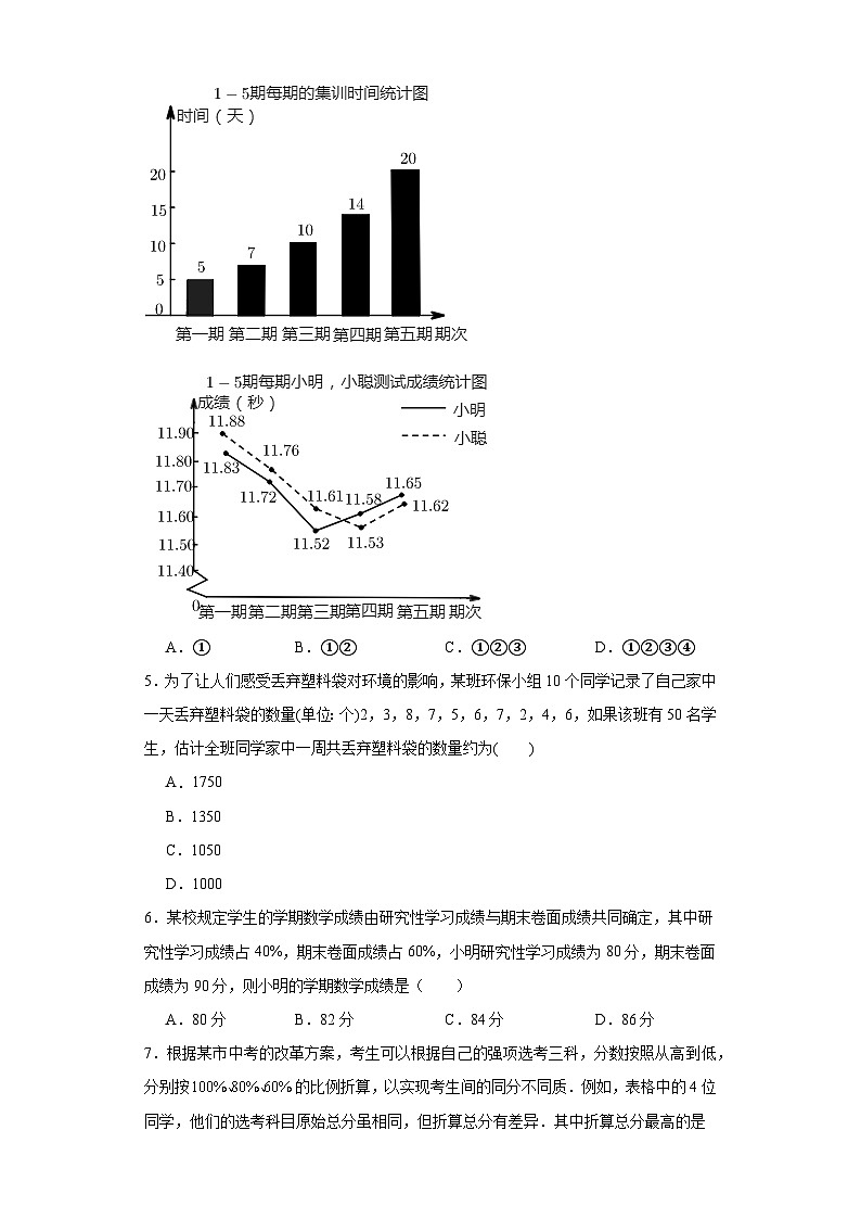 3.1平均数同步练习-鲁教版（五四制）初中数学八年级上册02