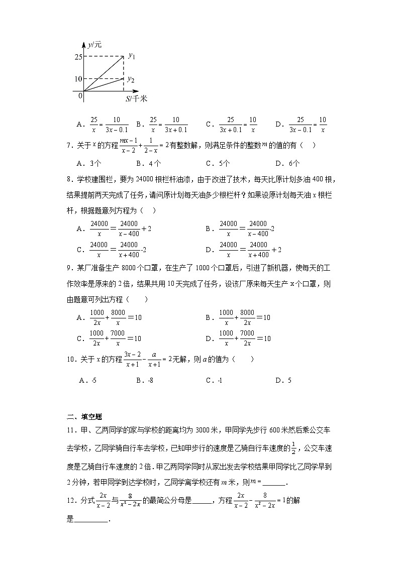 2.4分式方程同步练习-鲁教版（五四制）初中数学八年级上册第2页