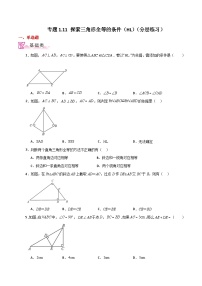 初中数学苏科版八年级上册第一章 全等三角形1.3 探索三角形全等的条件当堂检测题