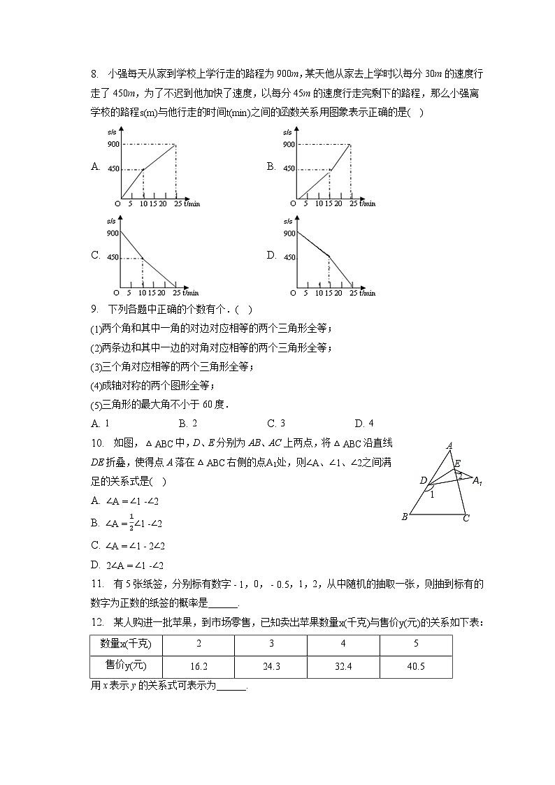 四川省达州市大竹县周家中学2022-2023学年七年级下学期期末数学试卷（含答案）第2页