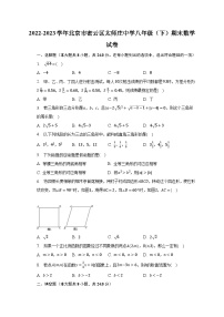 2022-2023学年北京市密云区太师庄中学八年级（下）期末数学试卷（含解析）