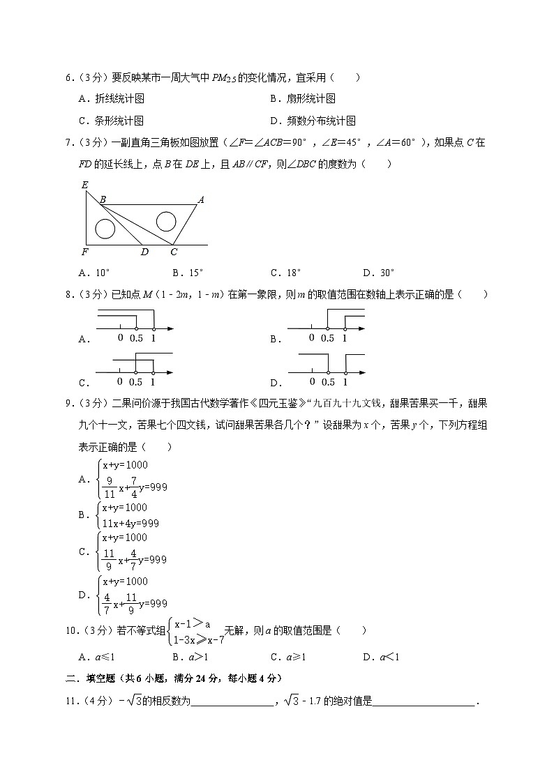 四川省广元市利州区2022-2023学年七年级下学期期末数学模拟试卷（含答案）第2页