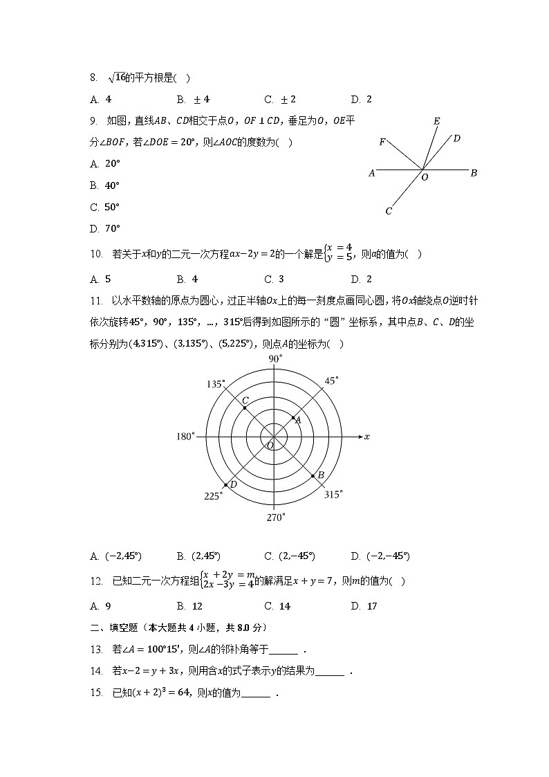 2022-2023学年云南省昭通市绥江县七年级（下）期中数学试卷（含解析）第2页