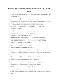 2022-2023学年辽宁省沈阳市新民实验中学七年级（上）期末数学试卷（含解析）