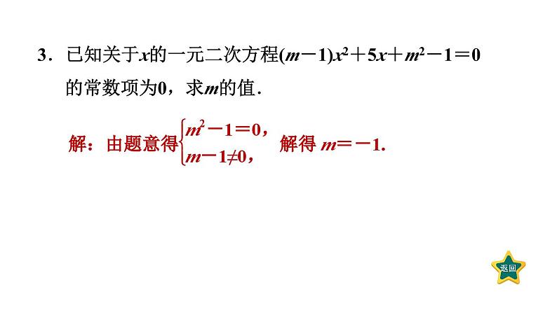 第2章 一元二次方程素养集训 一元二次方程相关概念的五种应用 作业课件第5页