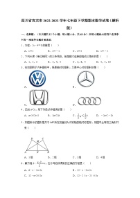 四川省宜宾市2022-2023学年七年级下学期期末数学试卷 （含答案）