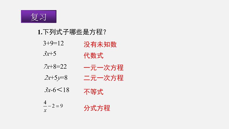 2.1 认识一元二次方程 北师大版数学九年级上册授课课件05