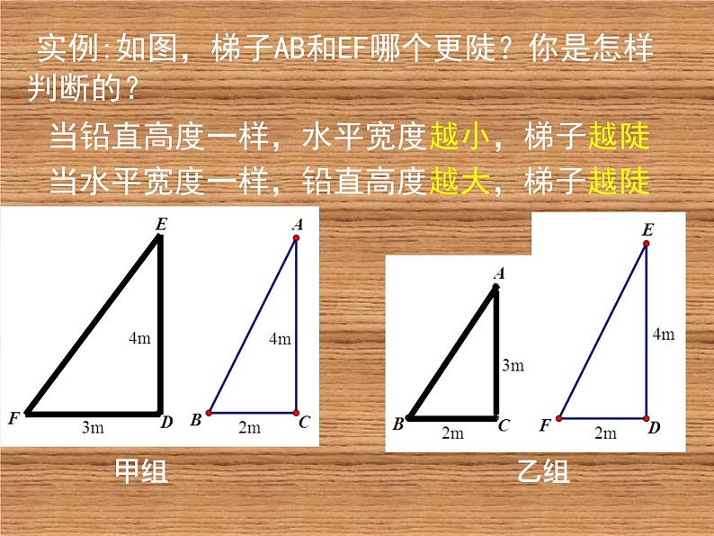 《梯子的倾斜程度与正切》PPT课件1-九年级下册数学北师大版03