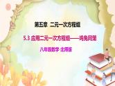 北师大版数学八年级上册 5.3  应用二元一次方程组——鸡兔同笼 课件