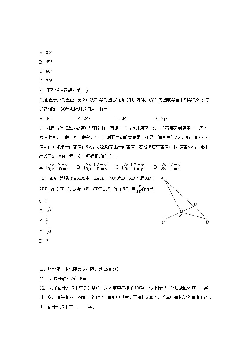 2022-2023学年广东省深圳市龙岗区坪地中学九年级（下）月考数学试卷（含解析）02