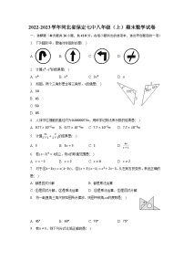 2022-2023学年河北省保定七中八年级（上）期末数学试卷（含解析）