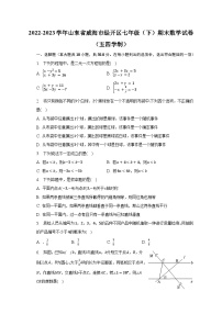 2022-2023学年山东省威海市经开区七年级（下）期末数学试卷（五四学制）（含解析）