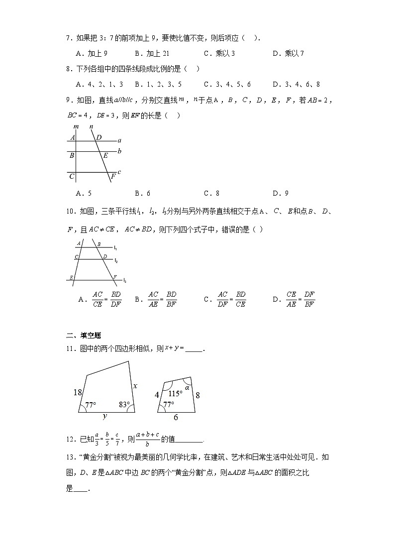 1.1相似多边形同步练习-青岛版初中数学九年级上册02