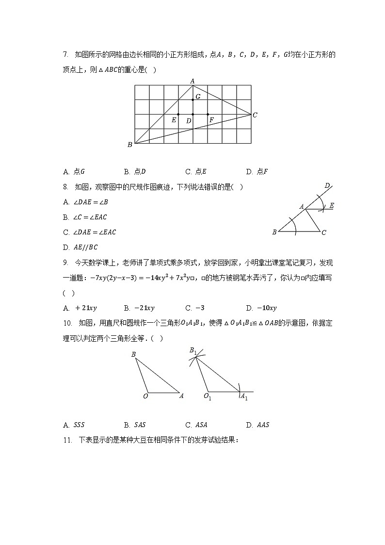 2022-2023学年河北省保定市竞秀区七年级（下）期末数学试卷（含解析）第2页