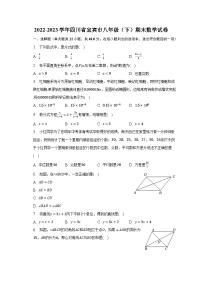 2022-2023学年四川省宜宾市八年级（下）期末数学试卷（含解析）