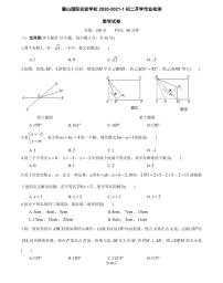 麓山国际实验学校2020-2021-1 初二开学作业检测（数学）（知识梳理+含答案）