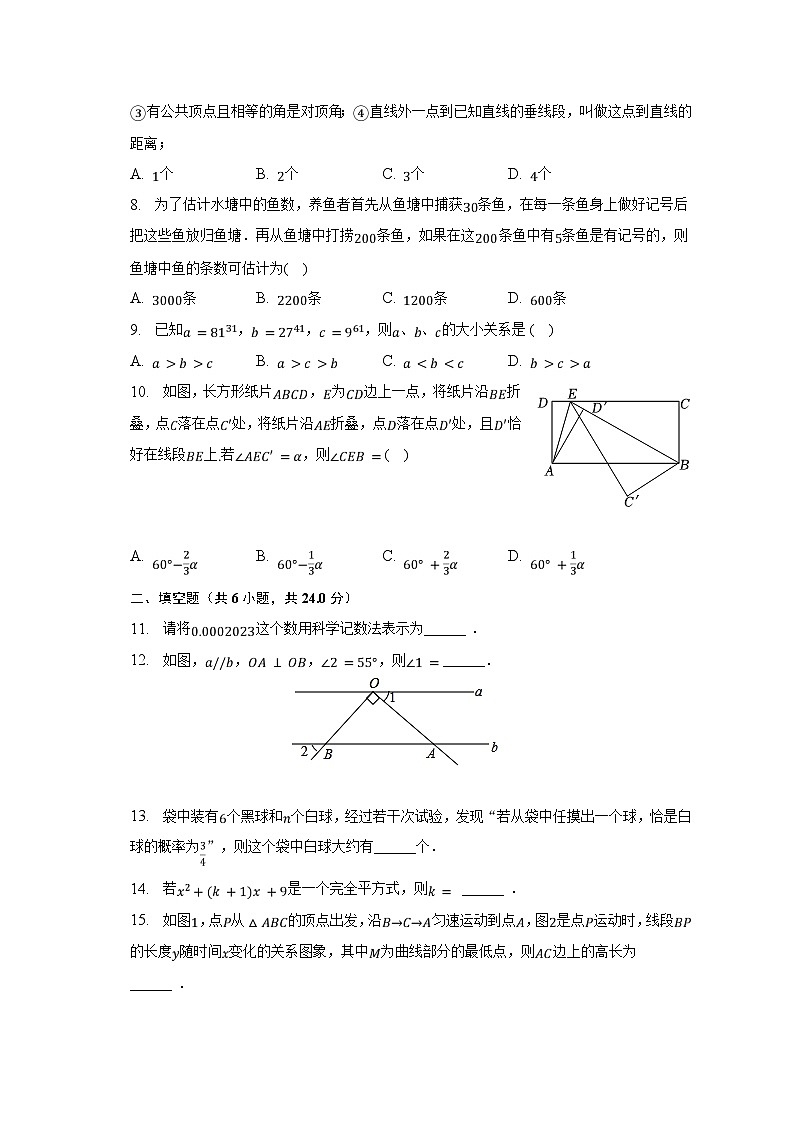 2022-2023学年福建省漳州一中碧湖校区七年级（下）期中数学试卷（含解析）第2页