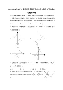 2022-2023学年广东省惠州市惠阳区良井中学九年级（下）收心考数学试卷（含解析）