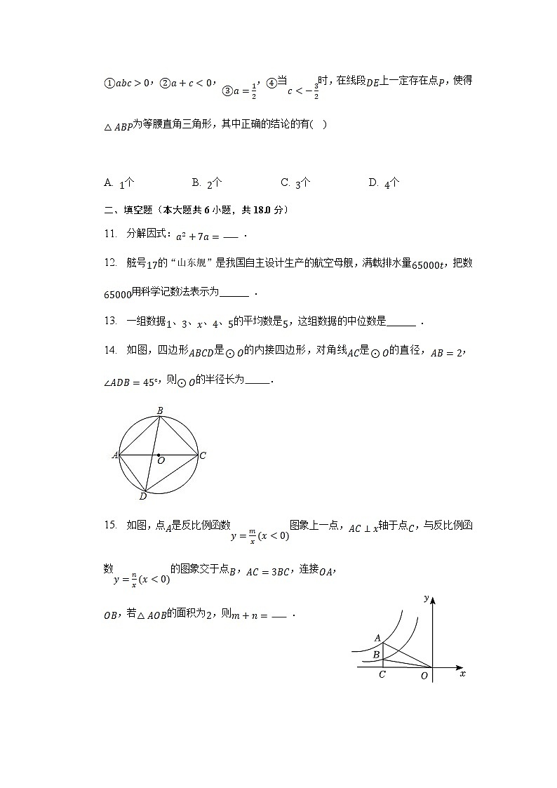 湖北省随州市广水市2023届九年级下学期中考适应性考试（4月份）数学试卷（含解析）03