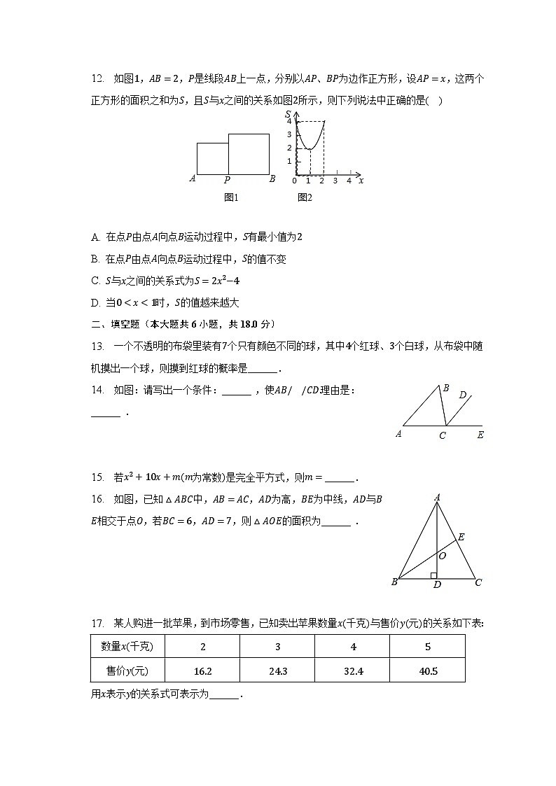 2022-2023学年四川省达州市大竹四中七年级（下）期末数学试卷（含解析）第3页