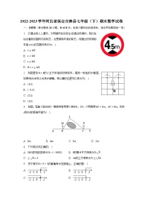 2022-2023学年河北省保定市唐县七年级（下）期末数学试卷（含解析）