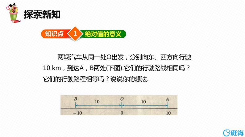 人教版（新）七上-1.2.4  绝对值 第一课时【优质课件】第6页
