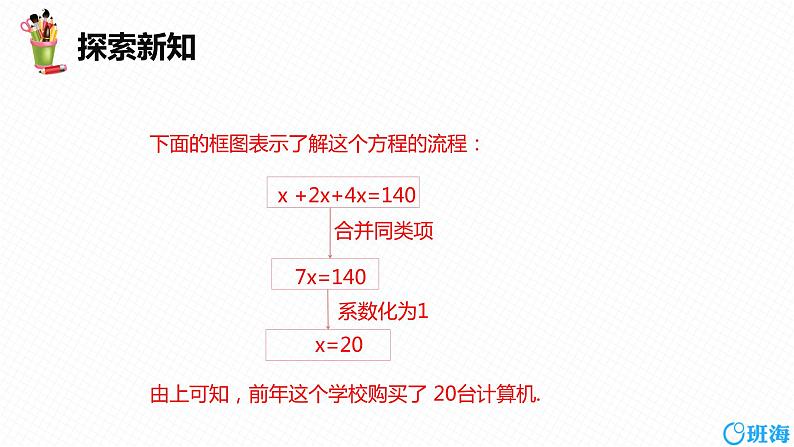 人教版（新）七上-3.2 解一元一次方程(一)——合并同类项与移项 第一课时【优质课件】07