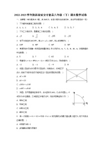 2022-2023学年陕西省延安市富县八年级（下）期末数学试卷（含解析）