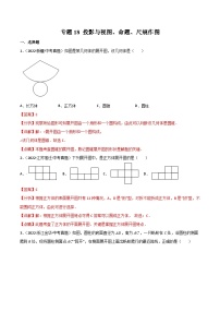 2022年中考数学真题分项汇编专题18 投影与视图、命题、尺规作图（含解析）