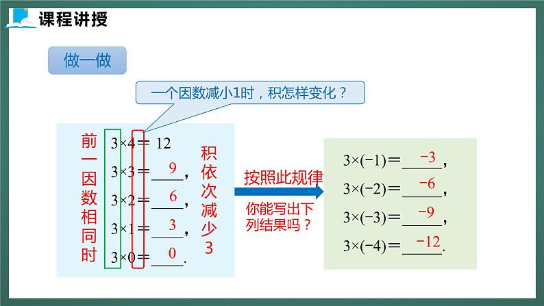 2.7  第一课时  有理数的乘法法则第7页