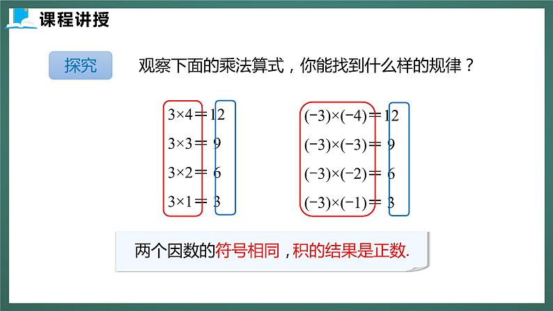 2.7  第一课时  有理数的乘法法则第8页