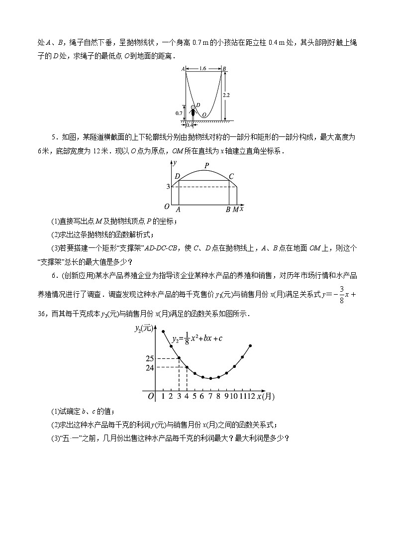 21.4 二次函数的应用 第2课时 沪科版数学九年级上册同步练习(含答案)02