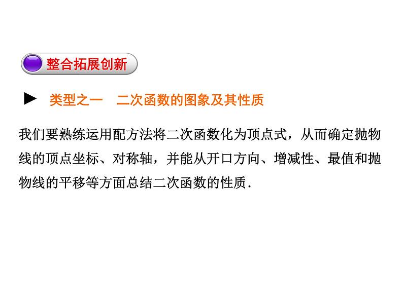 第21章二次函数与反比例函数 沪科版九年级数学上册总结提升课件07