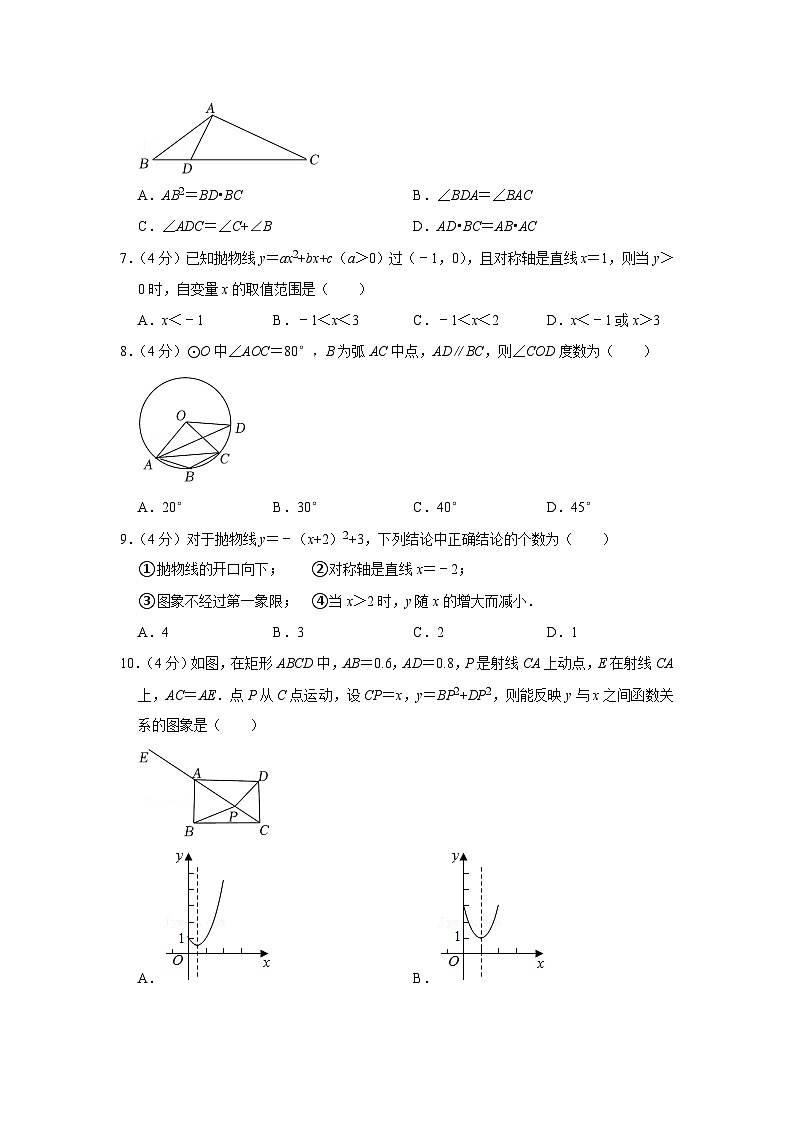 2021-2022学年安徽省合肥市庐阳区九年级（上）期末数学试卷(含答案)02