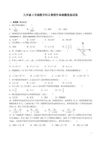 2023-2024长郡梅溪湖九上入学考试数学试卷