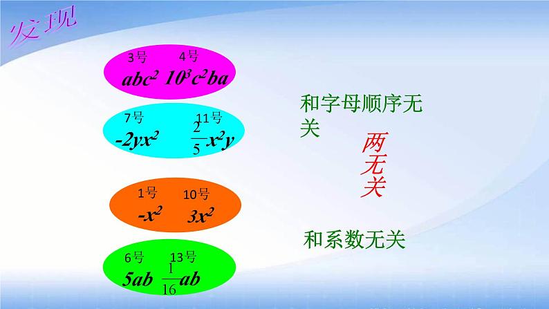 《同类项》PPT课件2-七年级上册数学人教版08