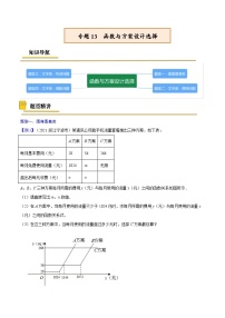 中考数学一轮复习考点复习专题13  函数与方案设计选择【考点精讲】（含解析）