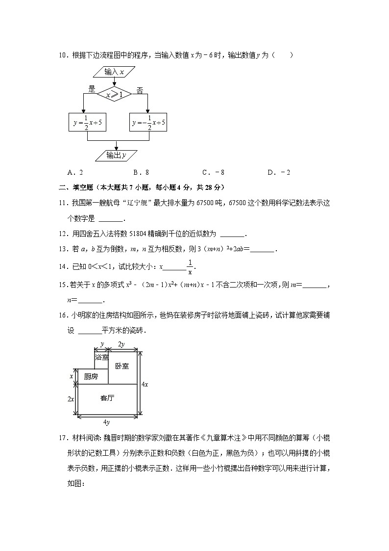 广东省珠海市香洲区部分学校2021-2022学年七年级上学期期中数学试卷（Word版含解析）02