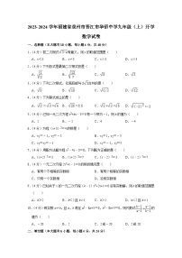 福建省泉州市晋江市华侨中学2023-2024学年九年级上学期开学数学试卷（含答案）