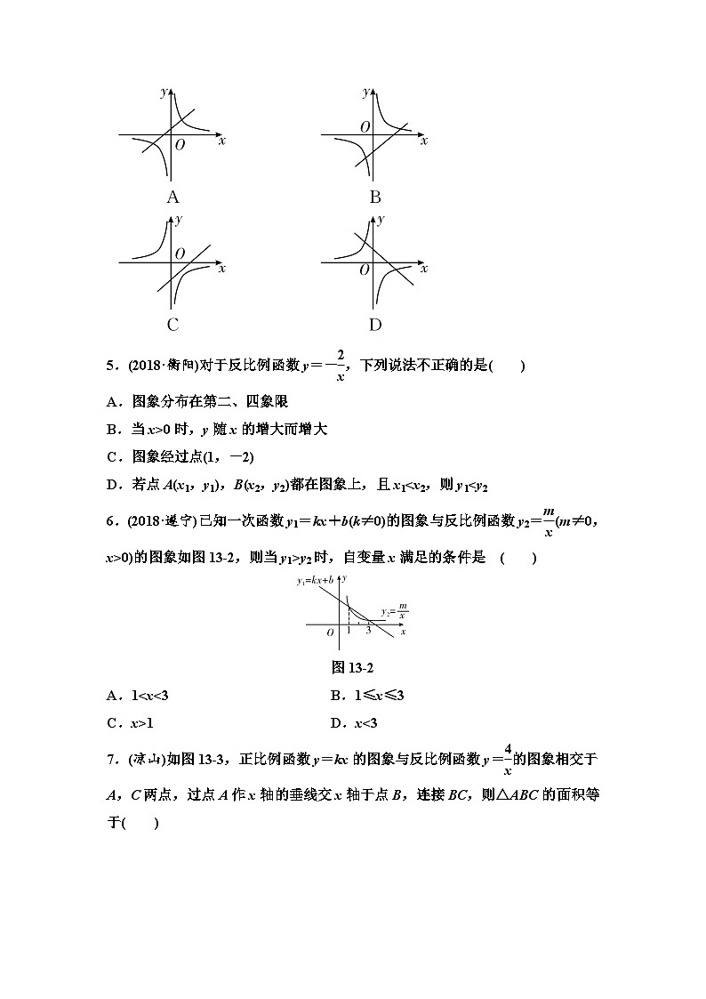 (通用版)中考数学总复习第1部分　第4单元　第13课时　反比例函数 (含解析)第2页
