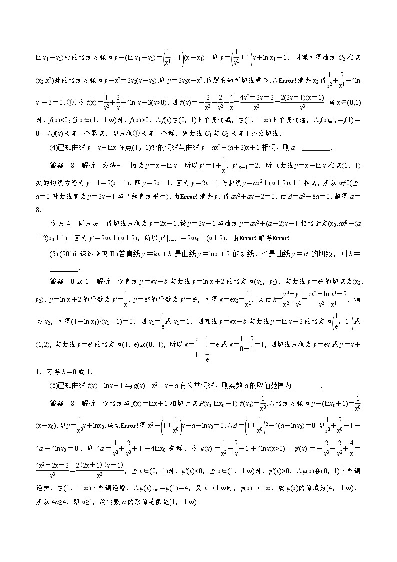 中考数学二轮精品专题复习 专题03 曲线的公切线方程(解析版)第2页