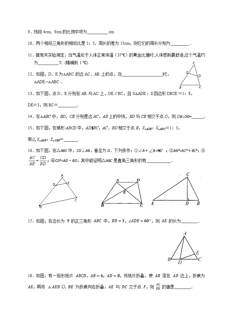 江苏省扬州市宝应县氾水镇初级中学2023-2024学年九年级上学期数学纠错练习第3页