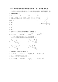 2022-2023学年河北省唐山市七年级（下）期末数学试卷（含解析）