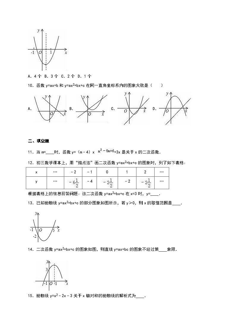 03 【人教版】九年级上第一次月考数学试卷及答案解析02