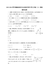 2023-2024学年福建省泉州市永春县华侨中学九年级（上）期初数学试卷（含解析）